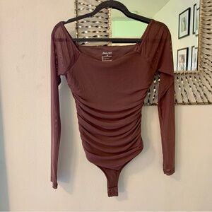 Long sleeve mesh bodysuit size medium